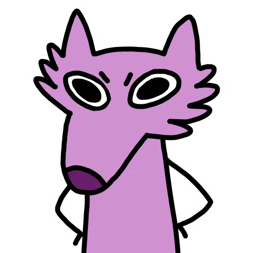 😠 Стикер «Stupid pink dog» для Telegram