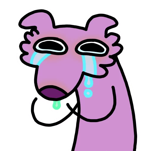 😥 Стикер «Stupid pink dog» для Telegram