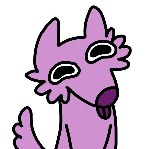 😋 Стикер «Stupid pink dog» для Telegram