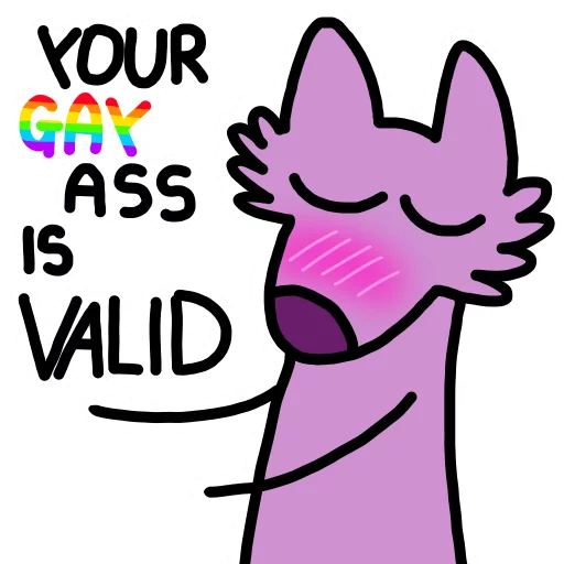 🌈 Стикер «Stupid pink dog» для Telegram