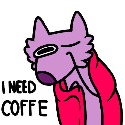 ☕️ Стикер «Stupid pink dog» для Telegram