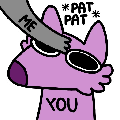 👋 Стикер «Stupid pink dog» для Telegram