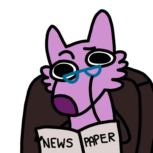 📰 Стикер «Stupid pink dog» для Telegram