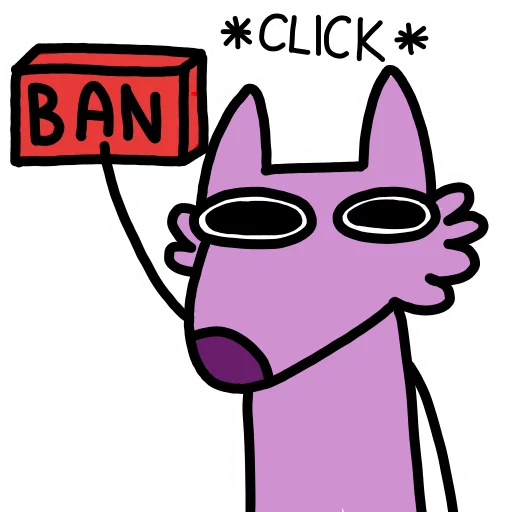 🚫 Стикер «Stupid pink dog» для Telegram
