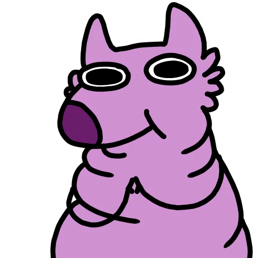 ❔ Стикер «Stupid pink dog» для Telegram