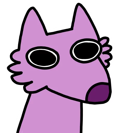 👁 Стикер «Stupid pink dog» для Telegram