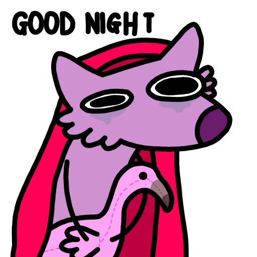 🌚 Стикер «Stupid pink dog» для Telegram