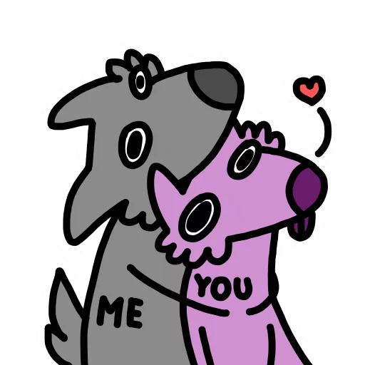 💗 Стикер «Stupid pink dog» для Telegram