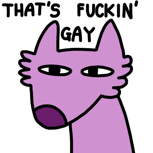 🌈 Стикер «Stupid pink dog» для Telegram
