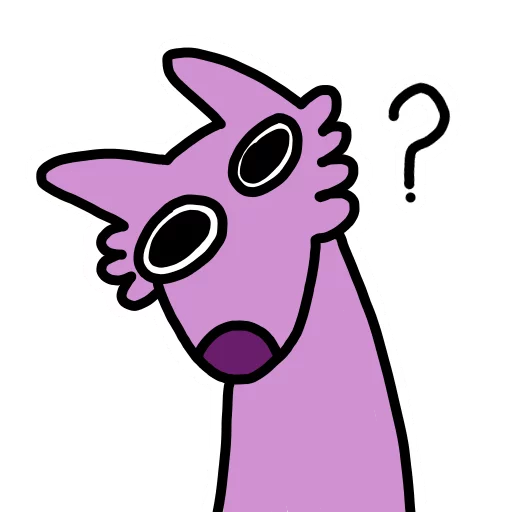 😕 Стикер «Stupid pink dog» для Telegram