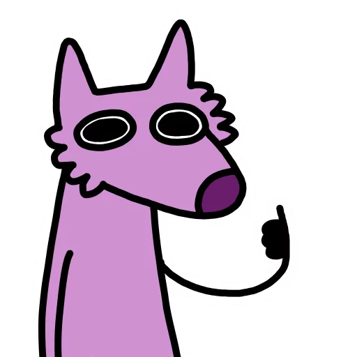 👍 Стикер «Stupid pink dog» для Telegram