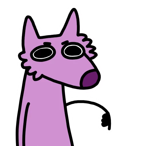 👎 Стикер «Stupid pink dog» для Telegram