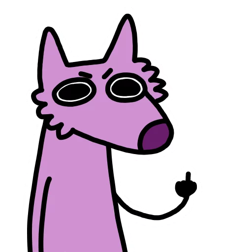 🖕 Стикер «Stupid pink dog» для Telegram