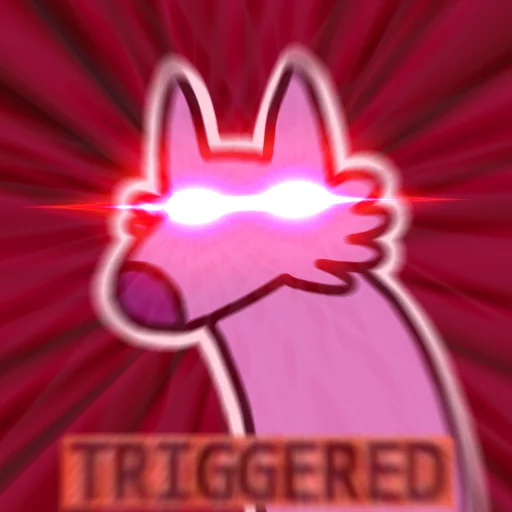 😡 Стикер «Stupid pink dog» для Telegram