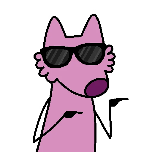 😎 Стикер «Stupid Pink Dog 2» для Telegram