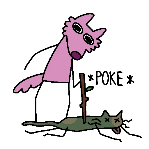 💀 Стикер «Stupid Pink Dog 2» для Telegram
