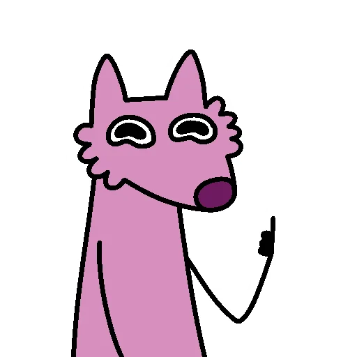 👍 Стикер «Stupid Pink Dog 2» для Telegram