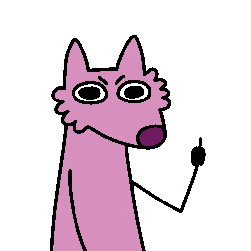 🖕 Стикер «Stupid Pink Dog 2» для Telegram
