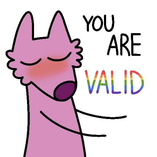 🏳️‍🌈 Стикер «Stupid Pink Dog 2» для Telegram