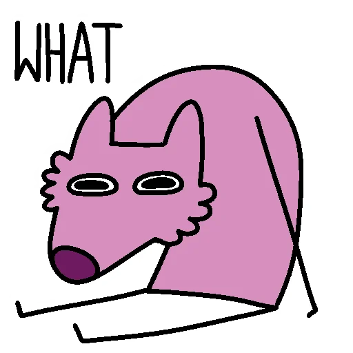 🤨 Стикер «Stupid Pink Dog 2» для Telegram
