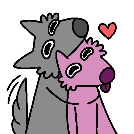 👐 Стикер «Stupid Pink Dog 2» для Telegram