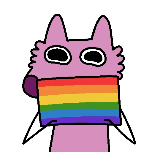 🏳️‍🌈 Стикер «Stupid Pink Dog 2» для Telegram