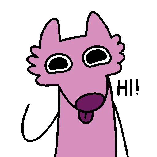 👋 Стикер «Stupid Pink Dog 2» для Telegram