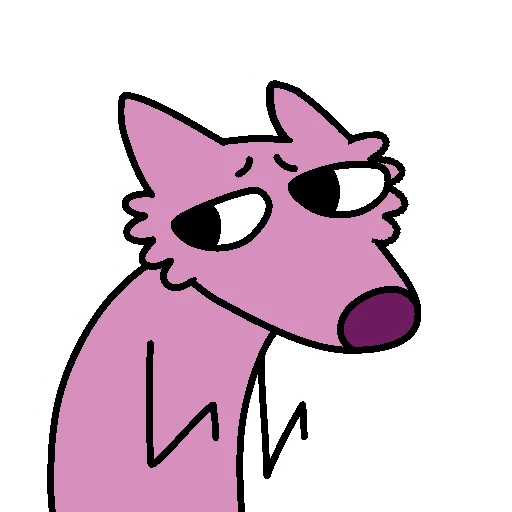 😞 Стикер «Stupid Pink Dog 2» для Telegram