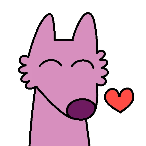 ♥️ Стикер «Stupid Pink Dog 2» для Telegram