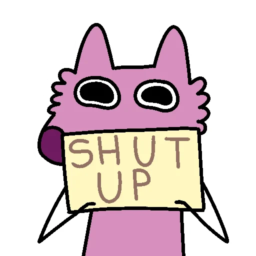 🤫 Стикер «Stupid Pink Dog 2» для Telegram