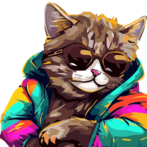 🐈 Эмодзи «Stylish cat» для Telegram