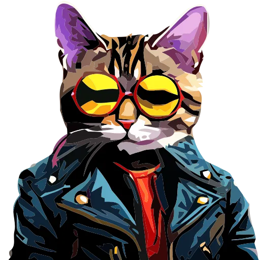 🐈 Эмодзи «Stylish cat» для Telegram