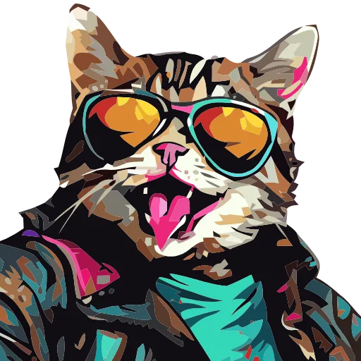 Стикерпак Stylish cat для Telegram