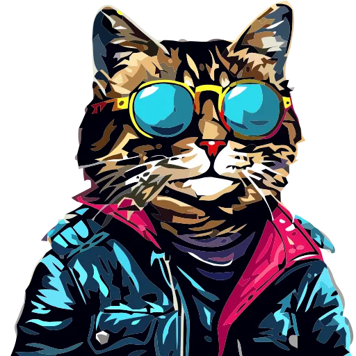 🐈 Эмодзи «Stylish cat» для Telegram
