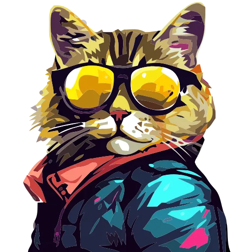 🐈 Эмодзи «Stylish cat» для Telegram