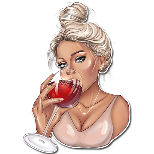 🍷 Стикер «SUCCUBUS BLONDE» для Telegram
