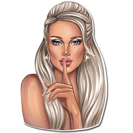 🤫 Стикер «SUCCUBUS BLONDE» для Telegram