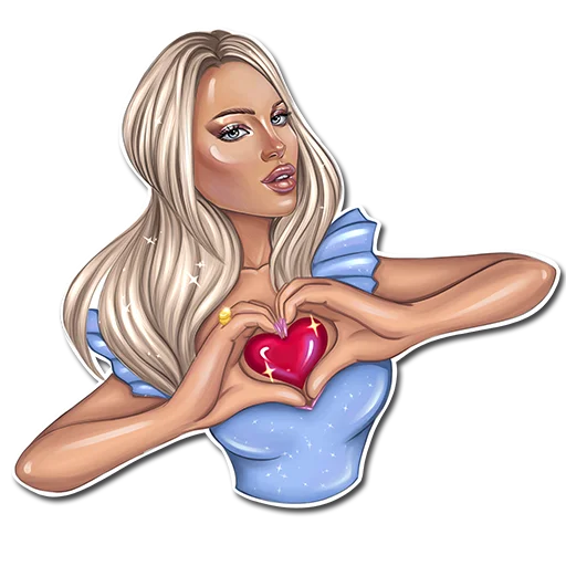 ❤️ Стикер «SUCCUBUS BLONDE» для Telegram