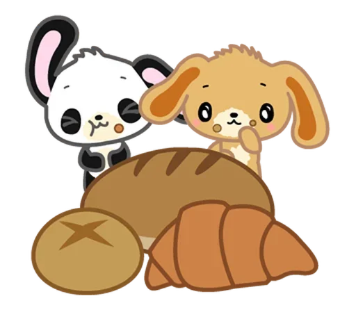 🥯 Стикер «Sugar bunnies» для Telegram