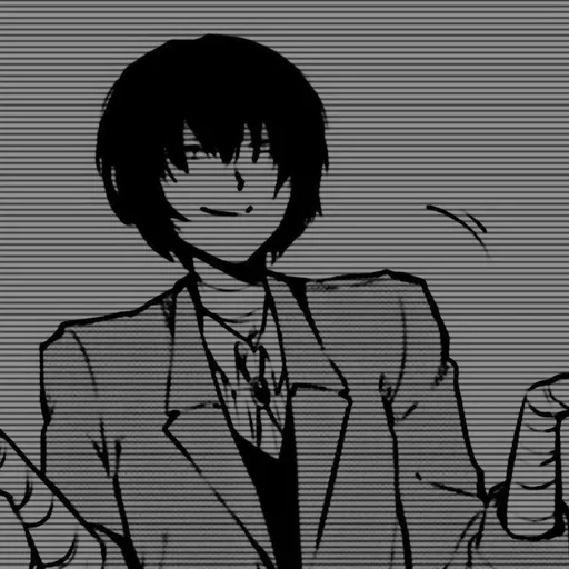 🍵 Стикер «Osamu Dazai Осаму Дадзаи» для Telegram