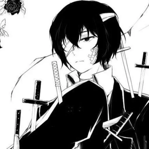 🍵 Стикер «Osamu Dazai Осаму Дадзаи» для Telegram