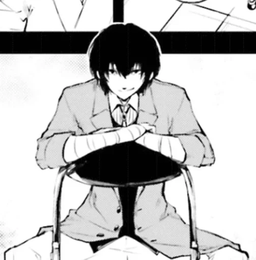 🍵 Стикер «Osamu Dazai Осаму Дадзаи» для Telegram