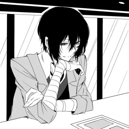 🍵 Стикер «Osamu Dazai Осаму Дадзаи» для Telegram