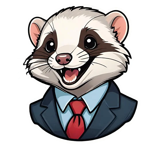 😄 Стикер «Suit polecat» для Telegram
