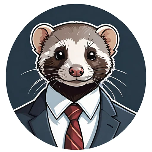 Стикерпак Suit polecat для Telegram — скачать