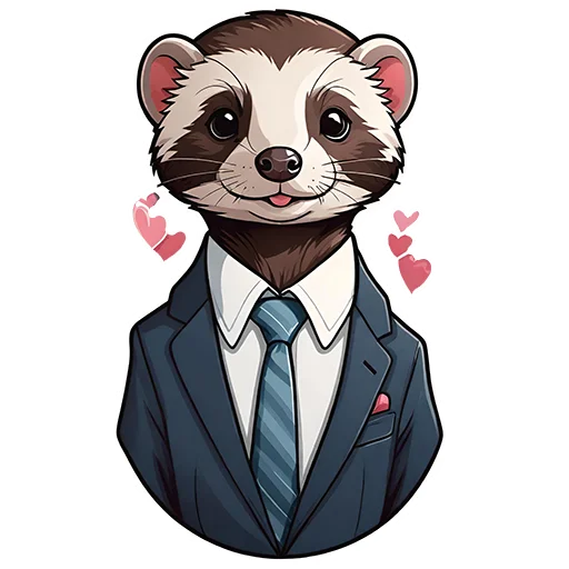 🥰 Стикер «Suit polecat» для Telegram