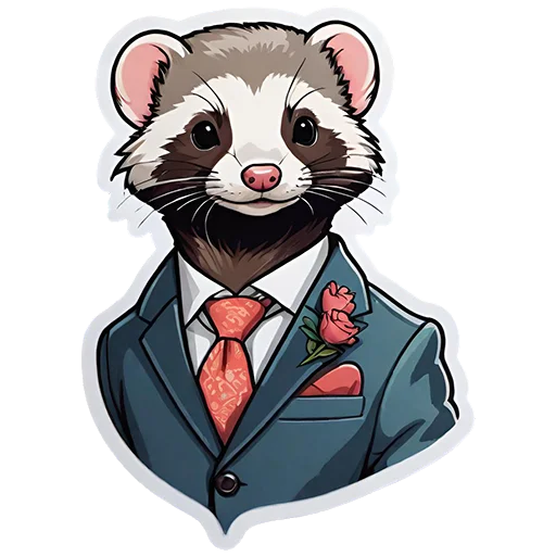 😍 Стикер «Suit polecat» для Telegram