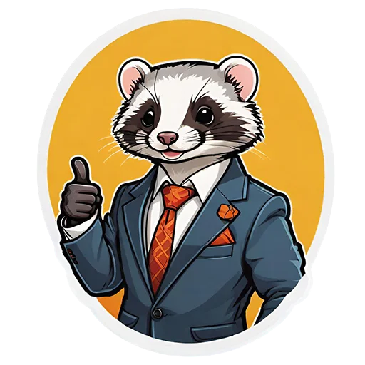 👍 Стикер «Suit polecat» для Telegram