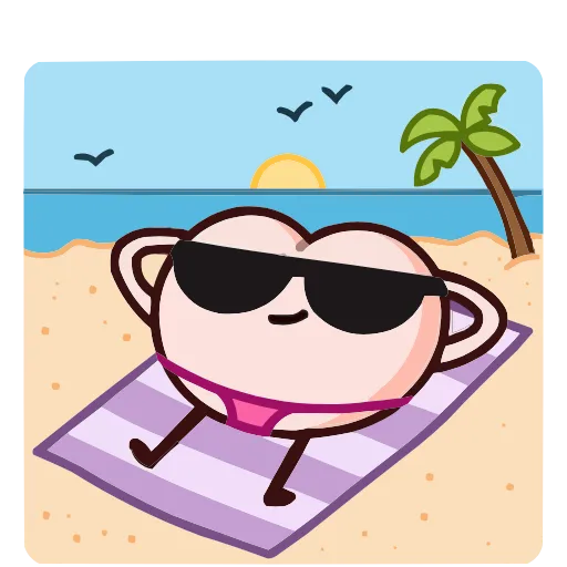 Стикер 5 🍆🍑👍☀️🏖🍉