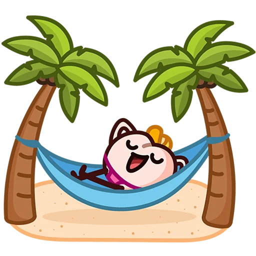 🌴 Стикер «Летний Попкинс Без Текста» для Telegram